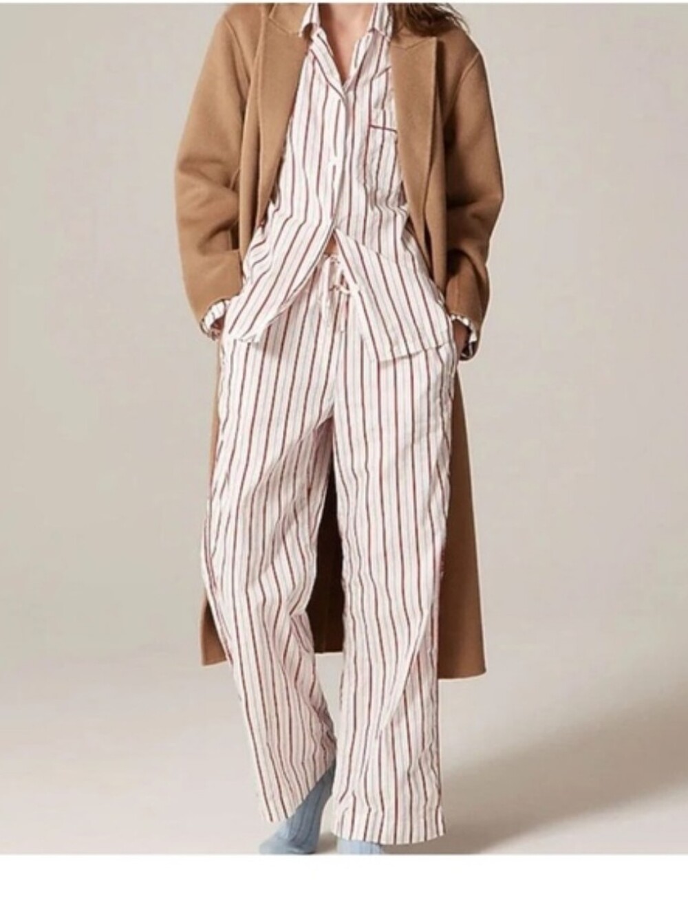 NWT Cotton poplin pajama pant in peppermint stripe - Picture 2 of 2